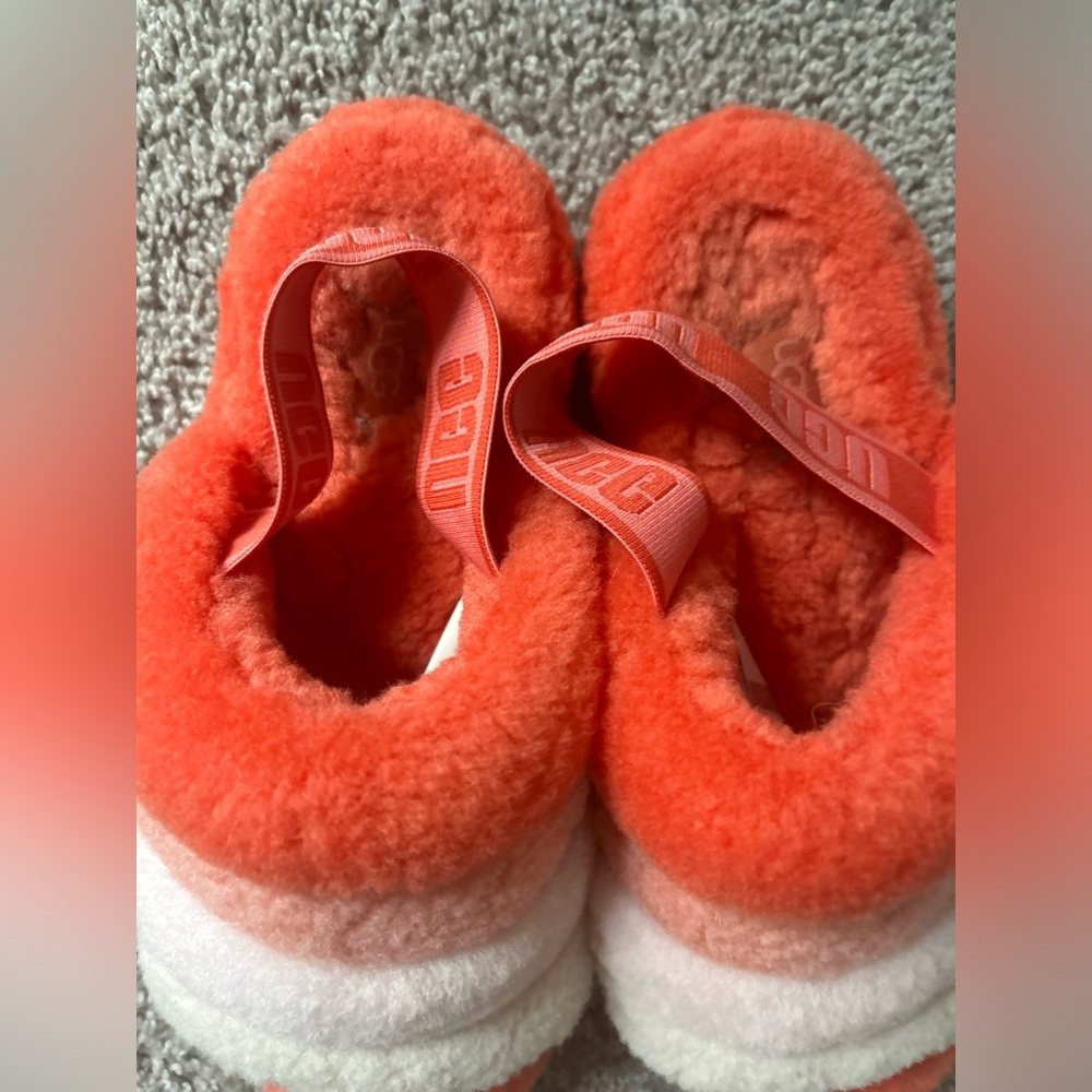 UGG Fluff Yeah Slides Slippers in Lava Flow size W8 - Picture 6 of 10